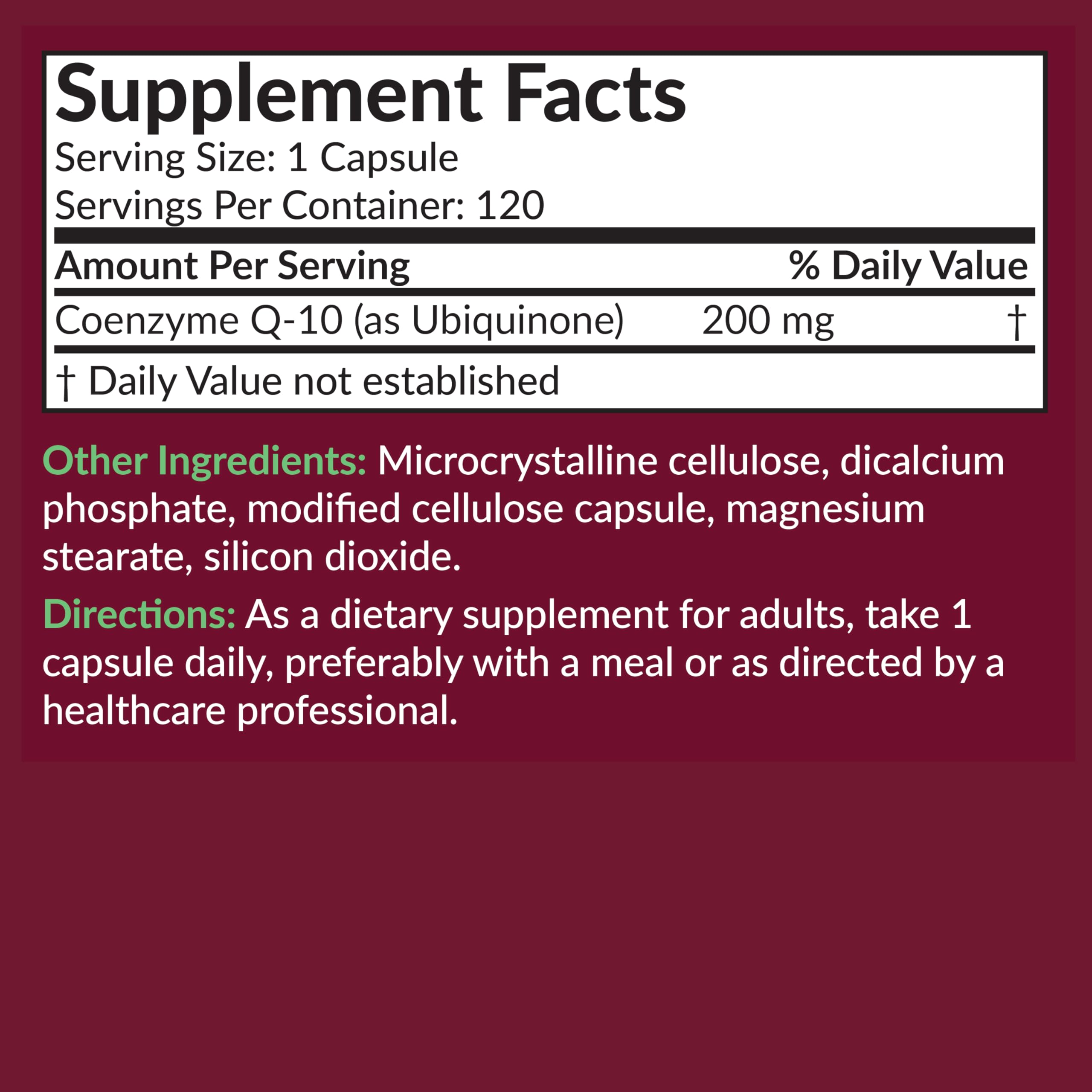 Futurebiotics CoQ10 200 MG Vegetarian Capsules with measuring spoon