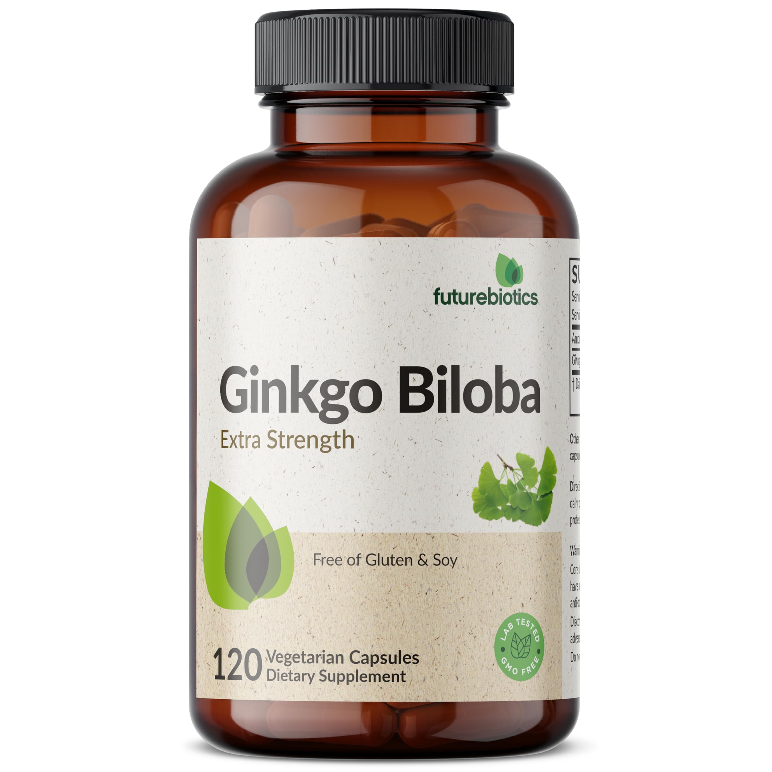 Futurebiotics Ginkgo Biloba 500mg capsule close-up