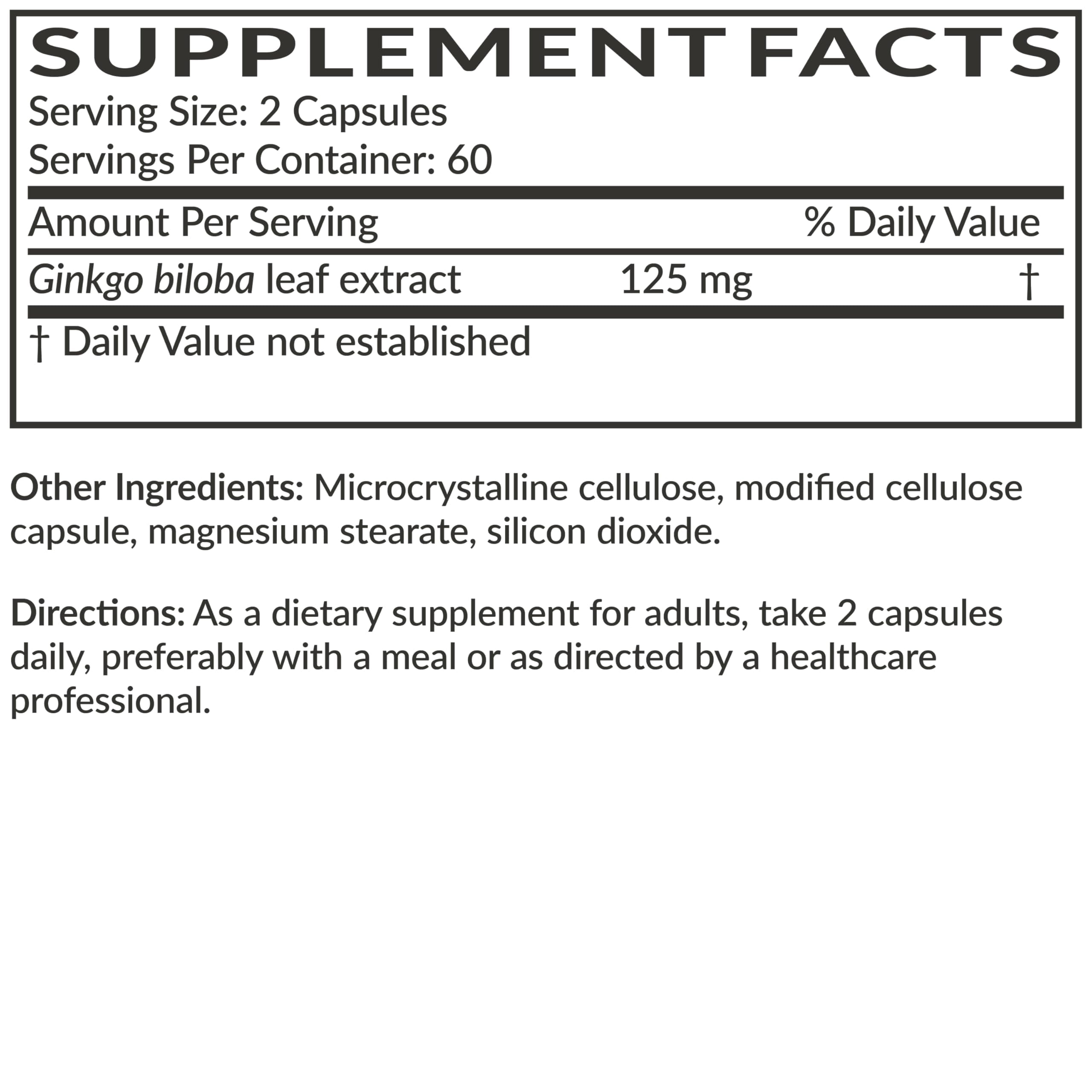 Futurebiotics Ginkgo Biloba 500mg capsules in a hand