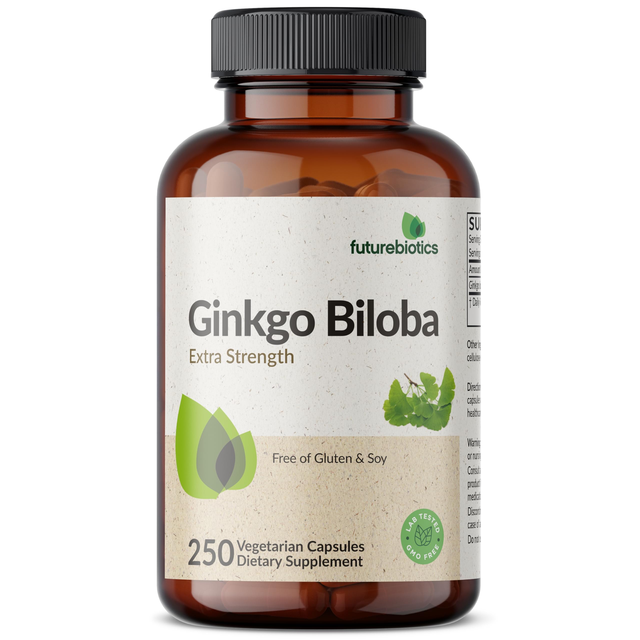 Futurebiotics Ginkgo Biloba vegan-friendly label