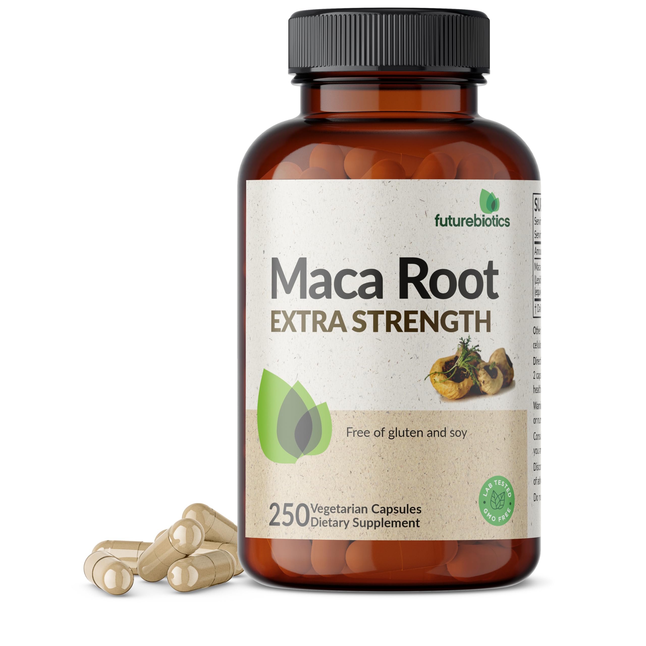 Futurebiotics Maca Root 4000MG vegan capsules front view