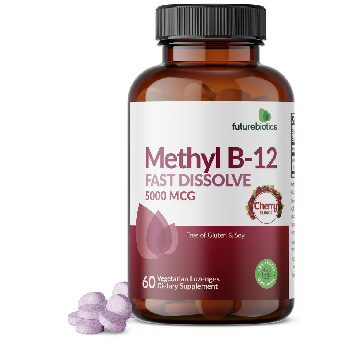 Futurebiotics Methyl B12 Cherry Lozenges 5000 MCG front view