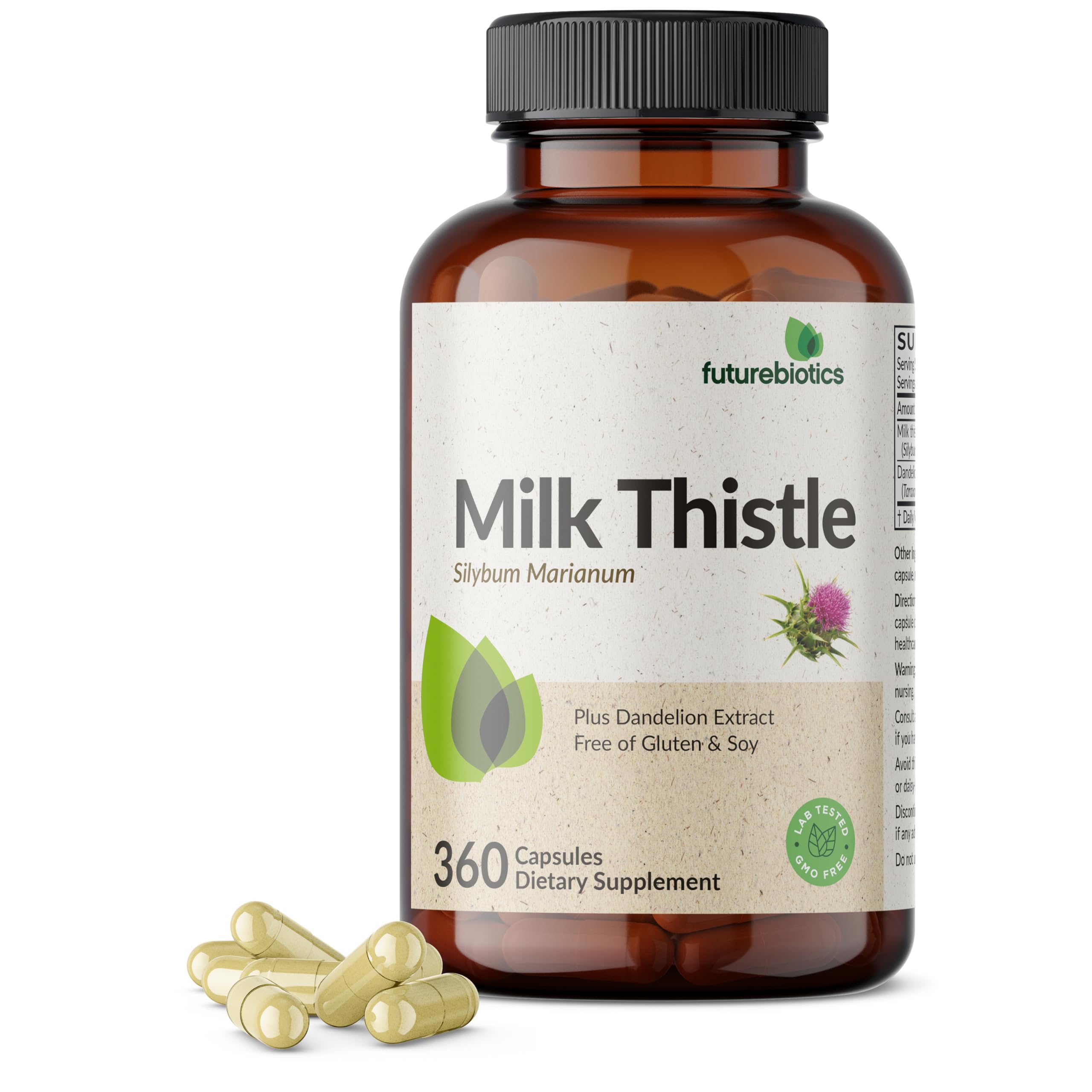 Futurebiotics Milk Thistle 60 Capsules bottle with label