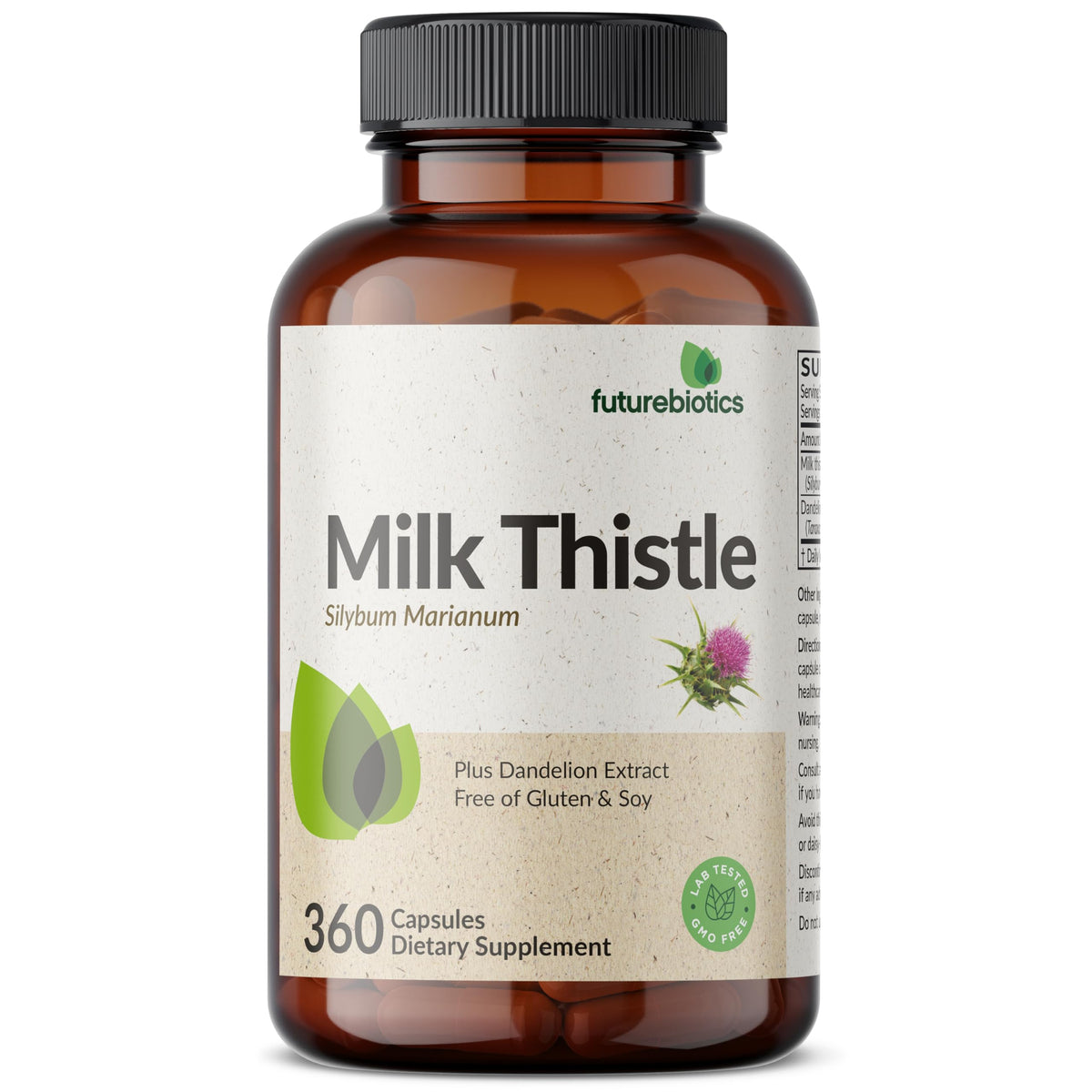 Futurebiotics Milk Thistle 60 Capsules front view