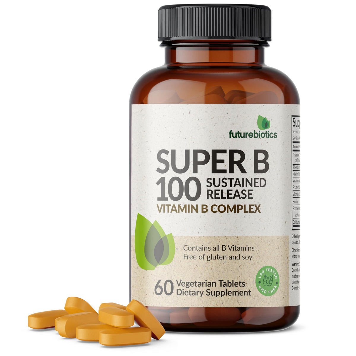 Futurebiotics Super B 100 Vitamin B-Complex front view