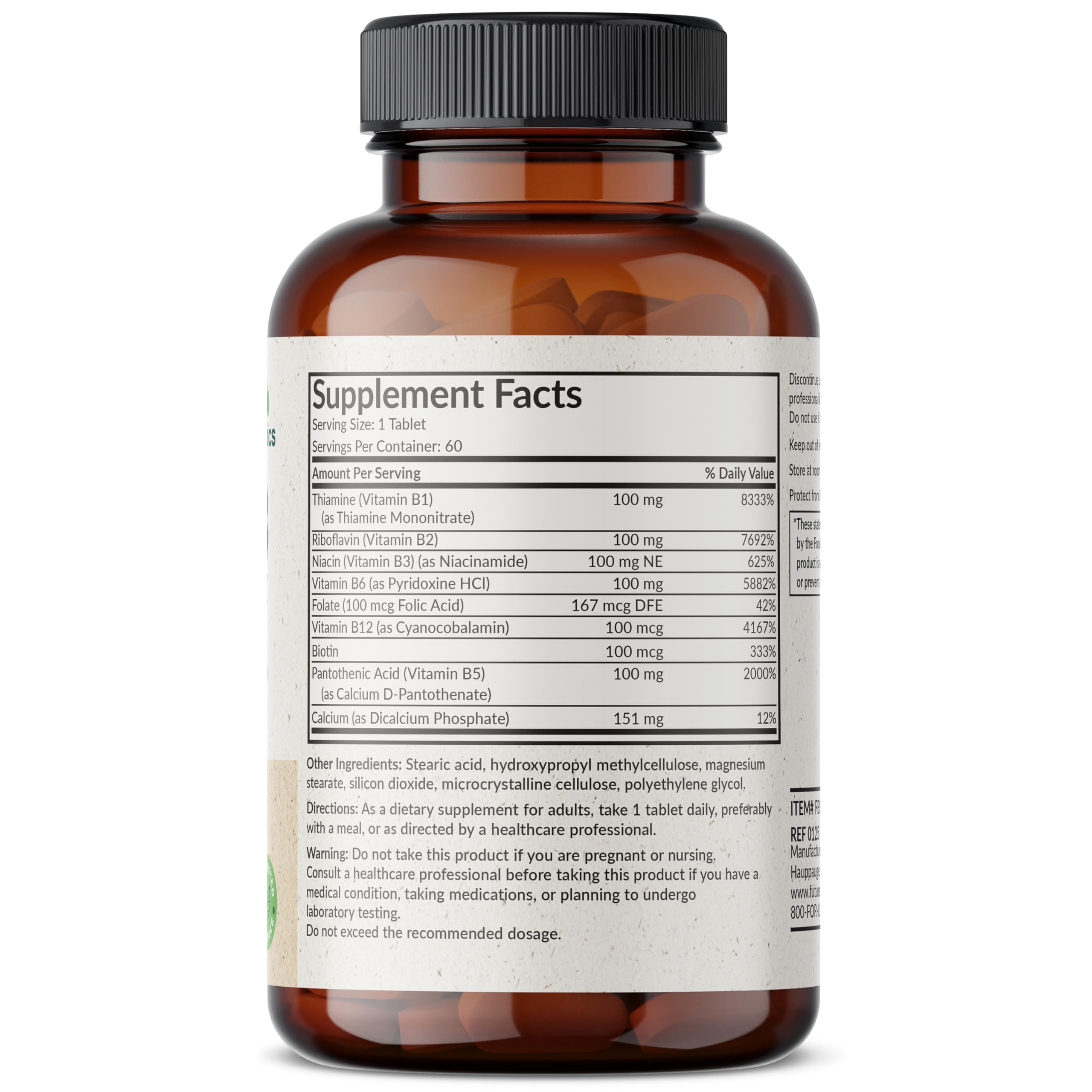 Futurebiotics Super B 100 Vitamin B-Complex side view