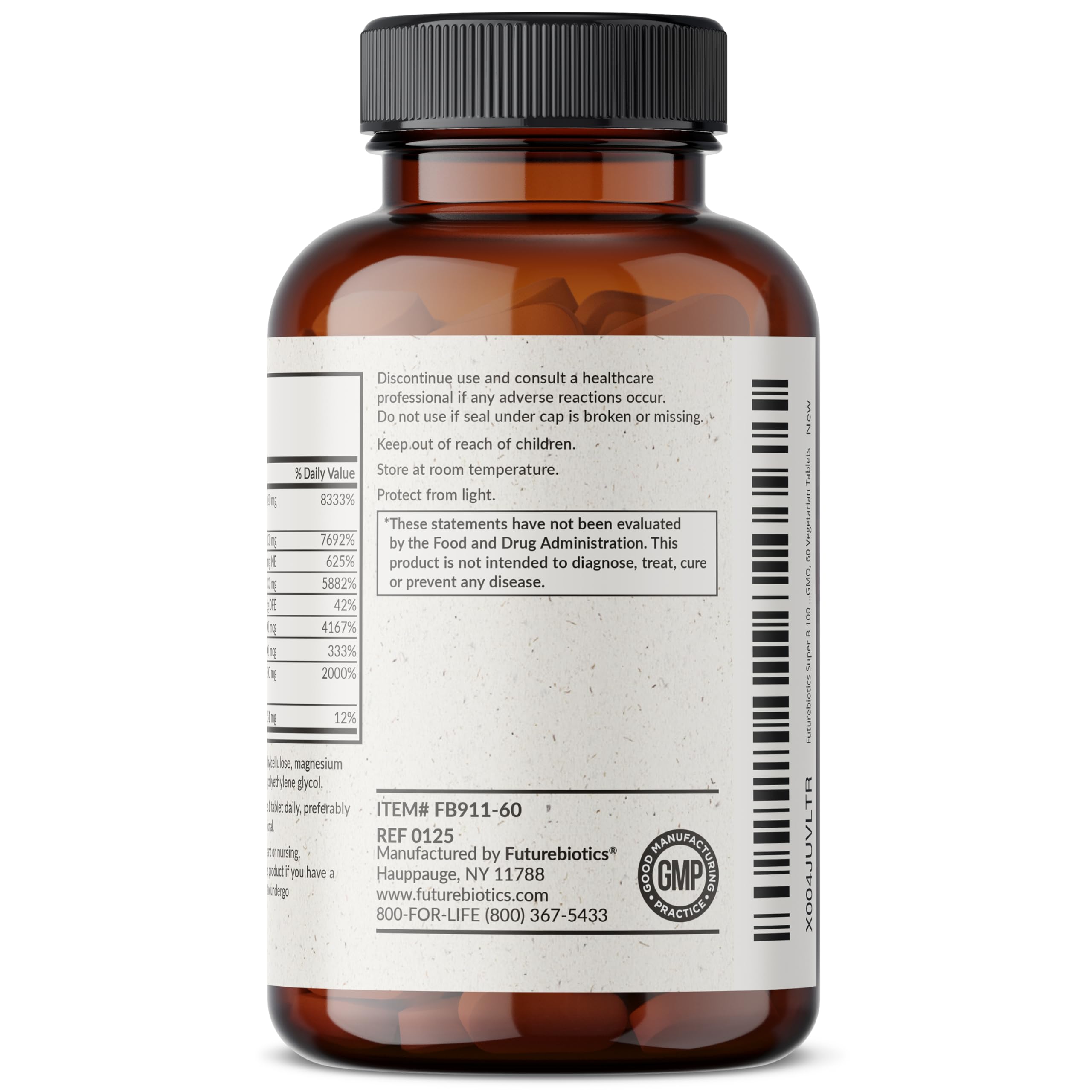 Futurebiotics Super B 100 Vitamin B-Complex with a measuring spoon
