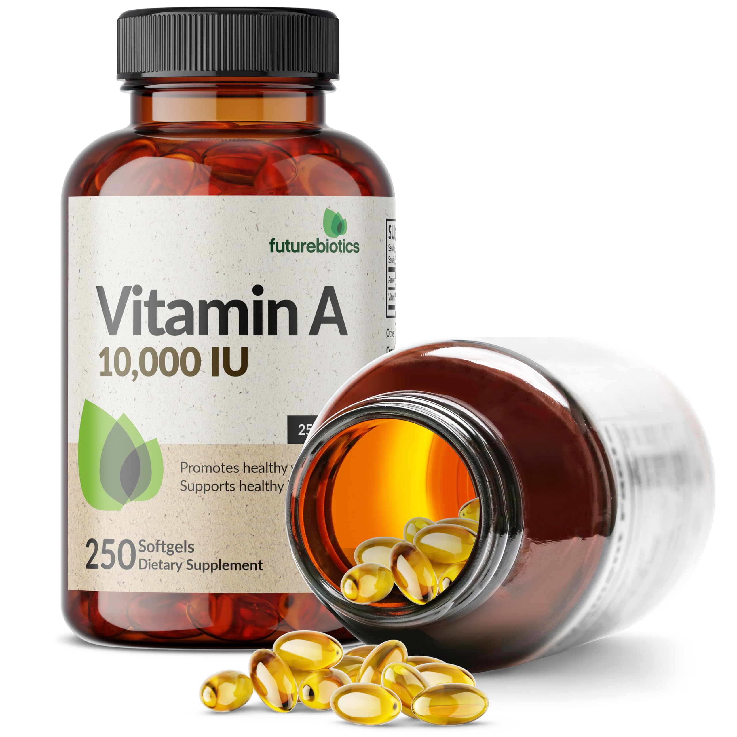 Futurebiotics Vitamin A 10,000 IU softgel close-up