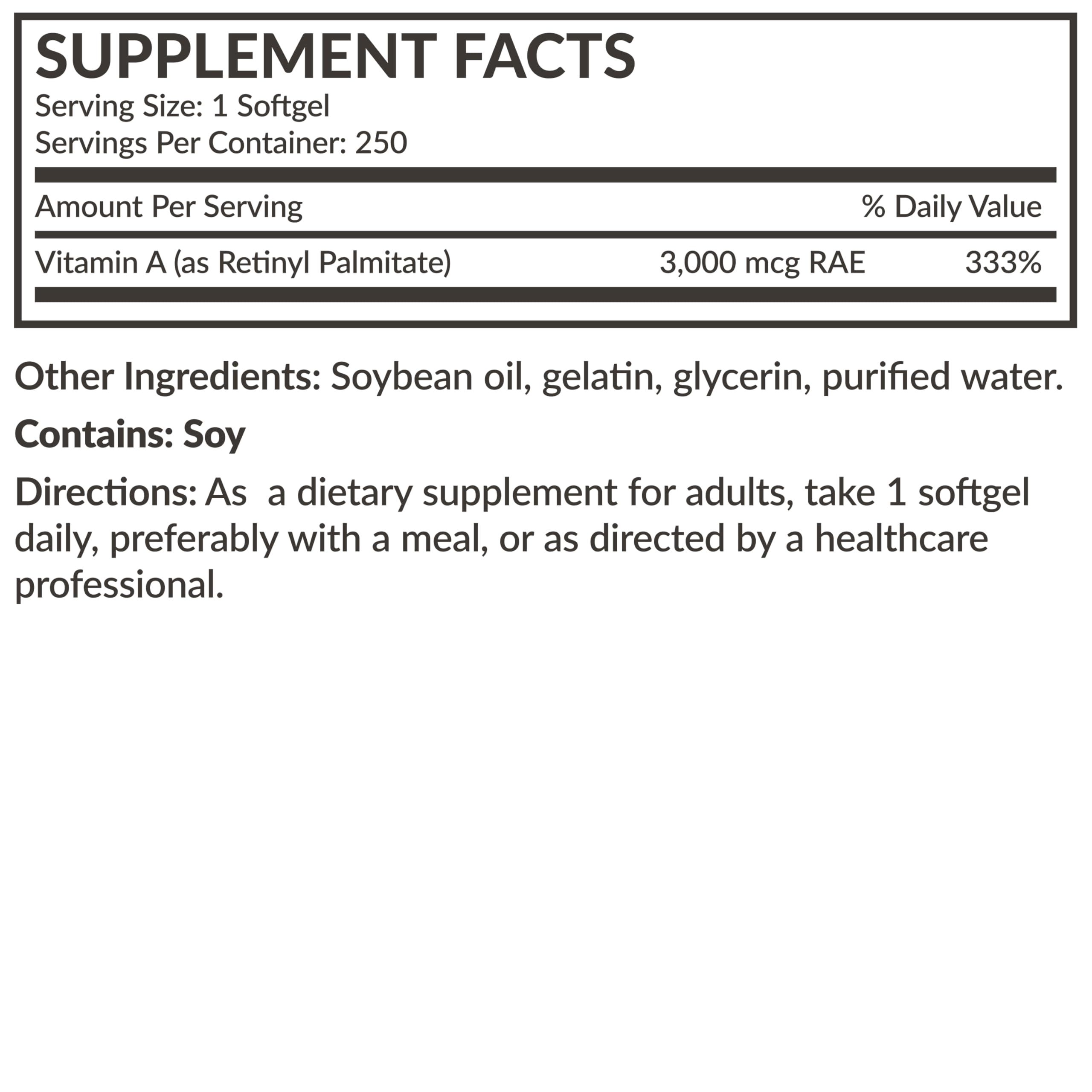 Futurebiotics Vitamin A 10,000 IU softgel in hand