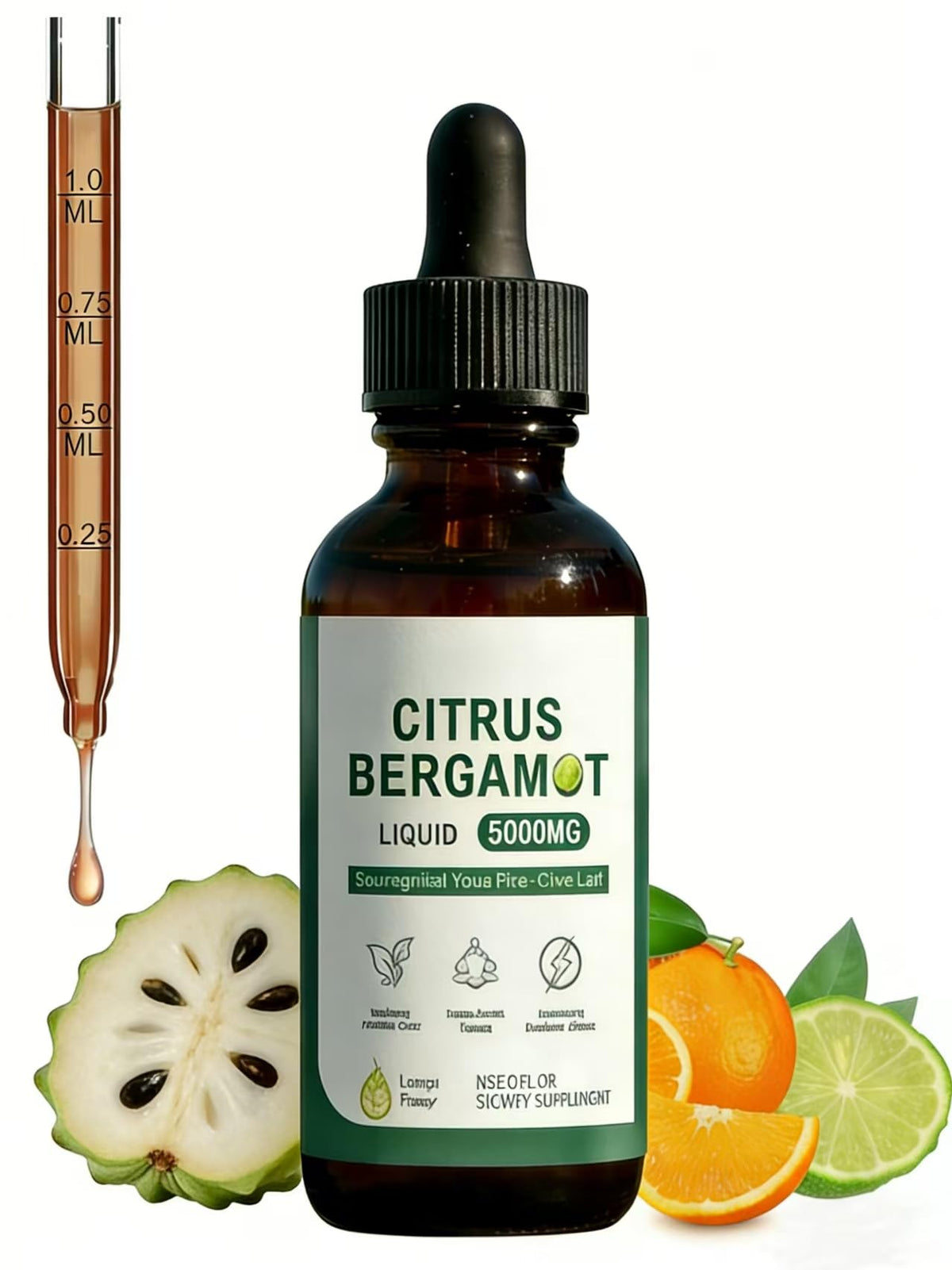 FW ZONE Citrus Bergamot Liquid Supplement 2 fl oz front view