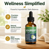 FW ZONE Soursop Liquid Drops being poured into a glass