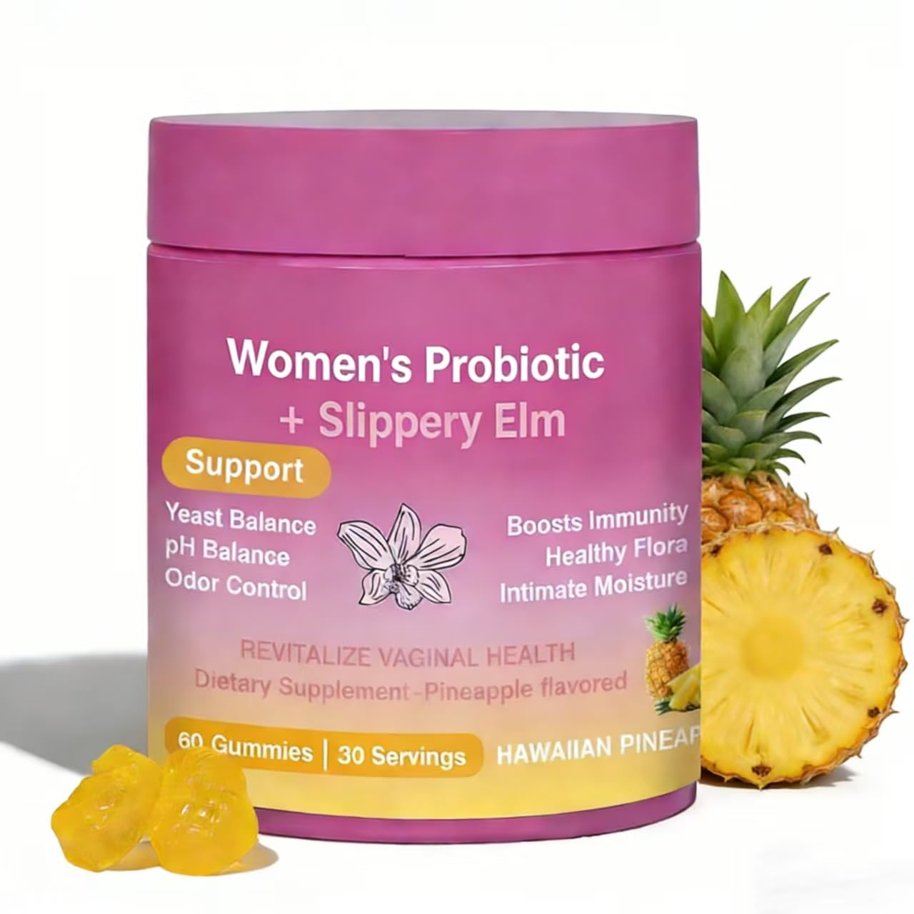 FW ZONE Women's Probiotic Gummies 60 Count front view