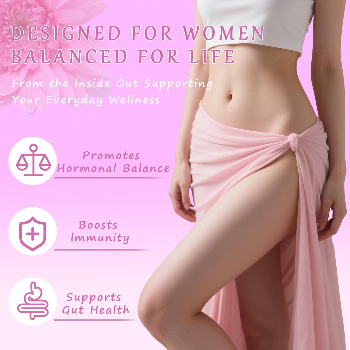 FW ZONE Women's Probiotic Gummies in a lifestyle setting