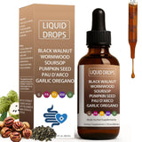 FWPTEI Black Walnut Wormwood Liquid Drops front view with dropper