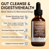 FWPTEI Black Walnut Wormwood Liquid Drops on a wooden table