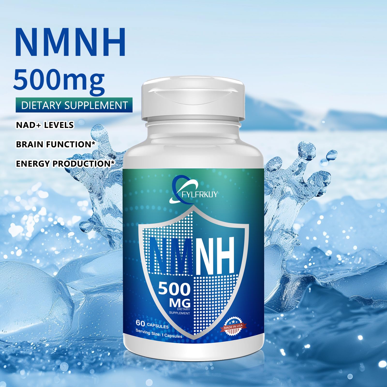 FYLFRKUY NMNH 500mg B3 Niacin Supplement ingredients list