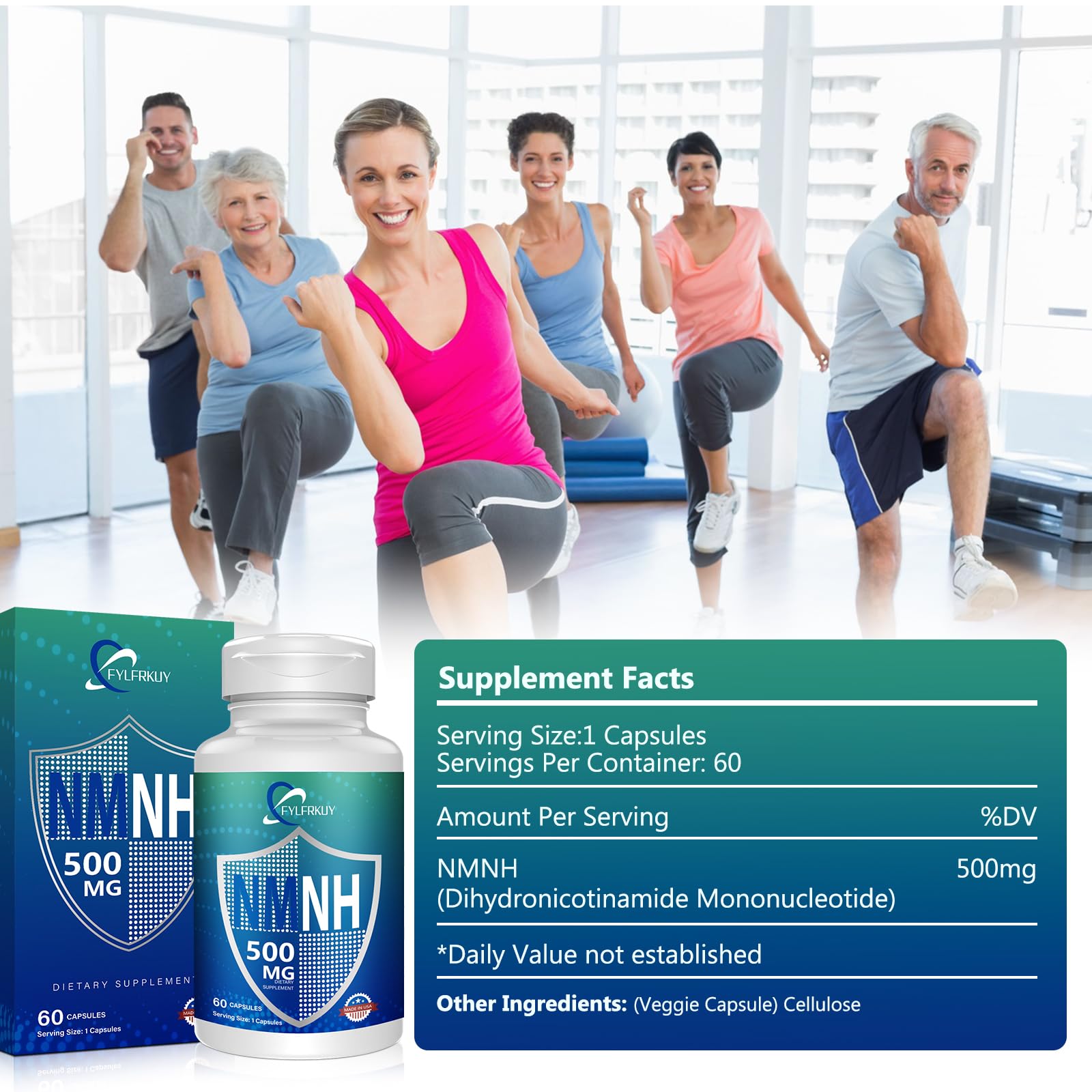 FYLFRKUY NMNH 500mg B3 Niacin Supplement packaging details