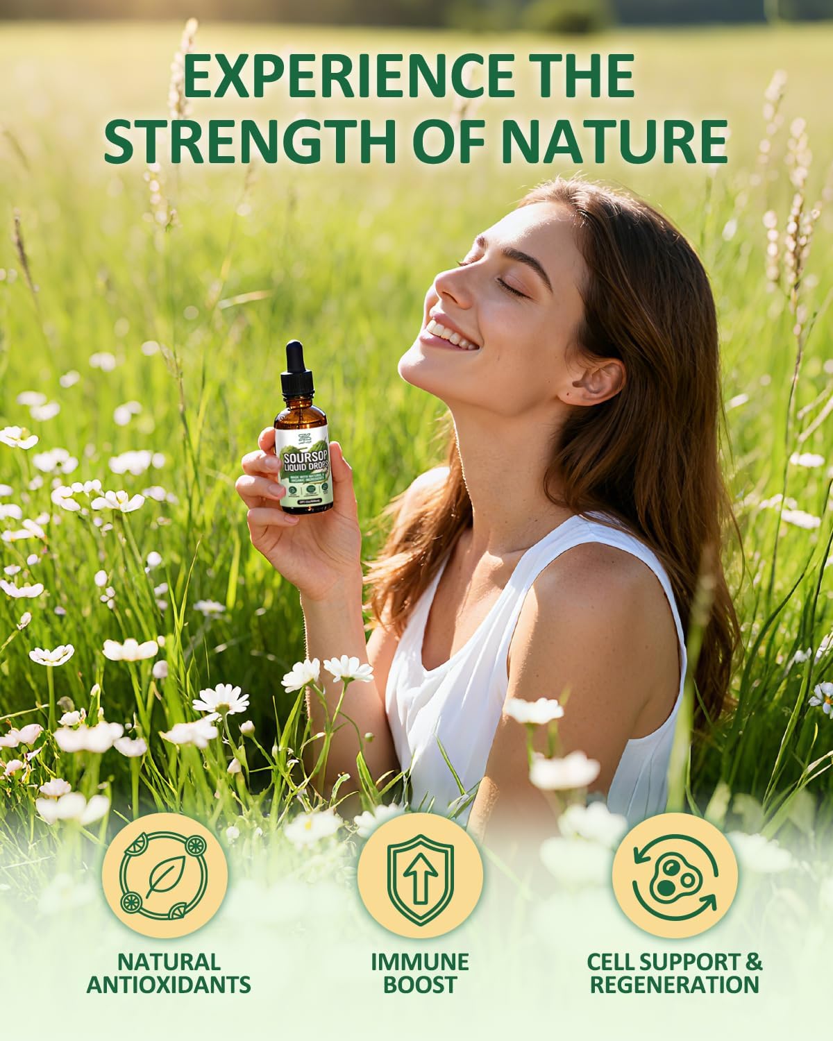Fynzylarv Soursop Liquid Drops 60ml bottle with dropper