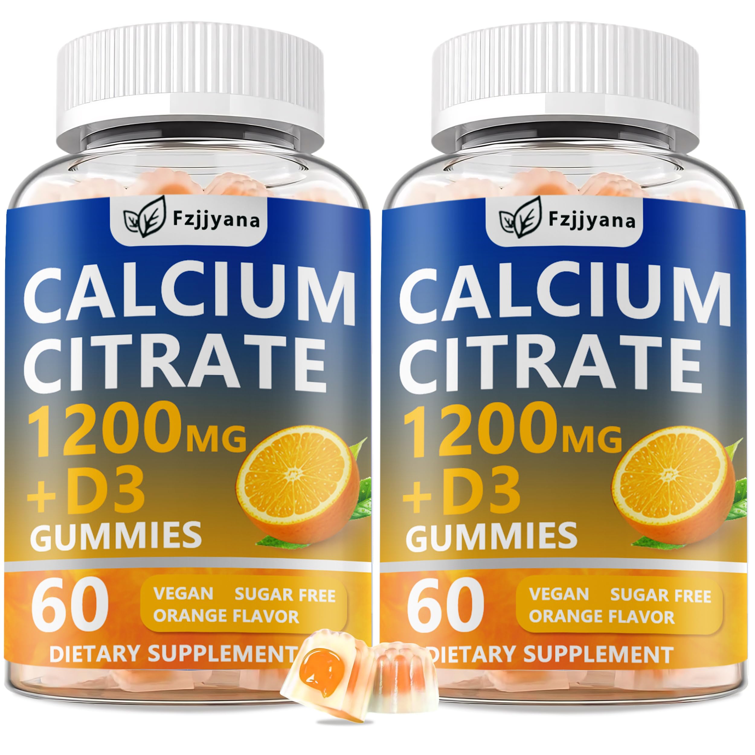 Fzjjyana Calcium Citrate Gummies front view with packaging