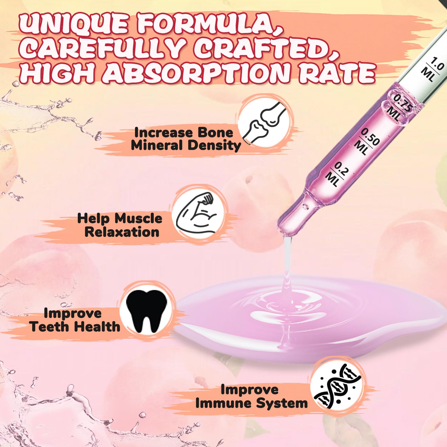 Fzjjyana Calcium Citrate Liquid Drops in a glass of water
