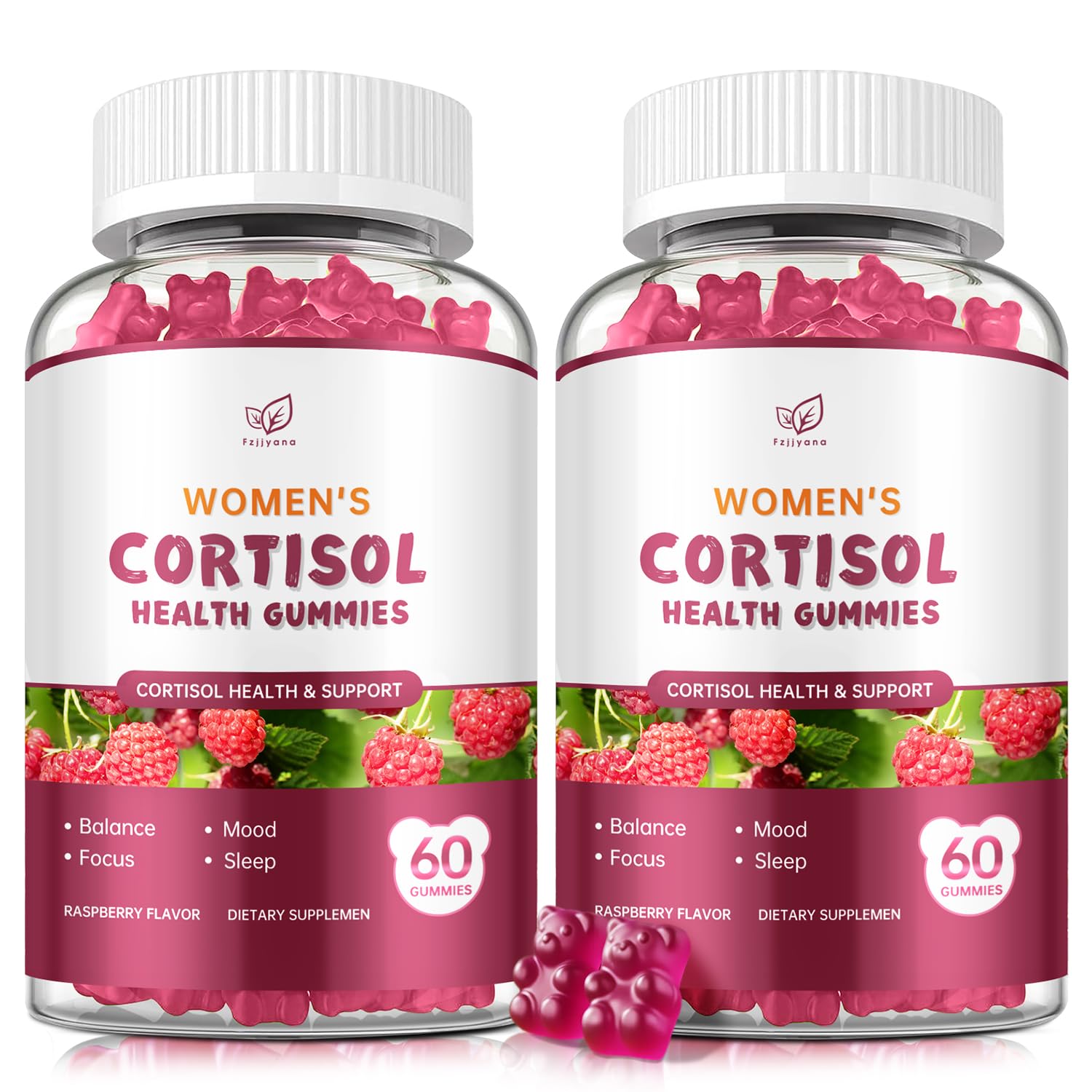 Fzjjyana Cortisol Gummies 120 Count front view