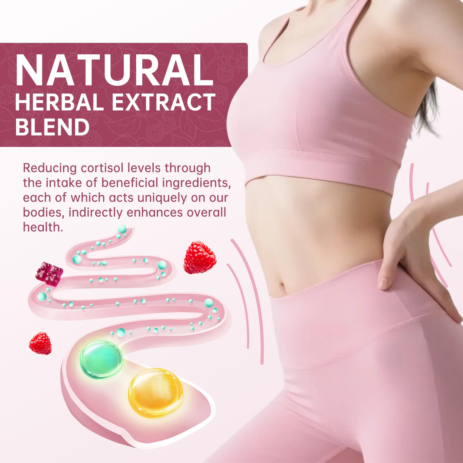 Fzjjyana Cortisol Gummies with ingredients list on packaging