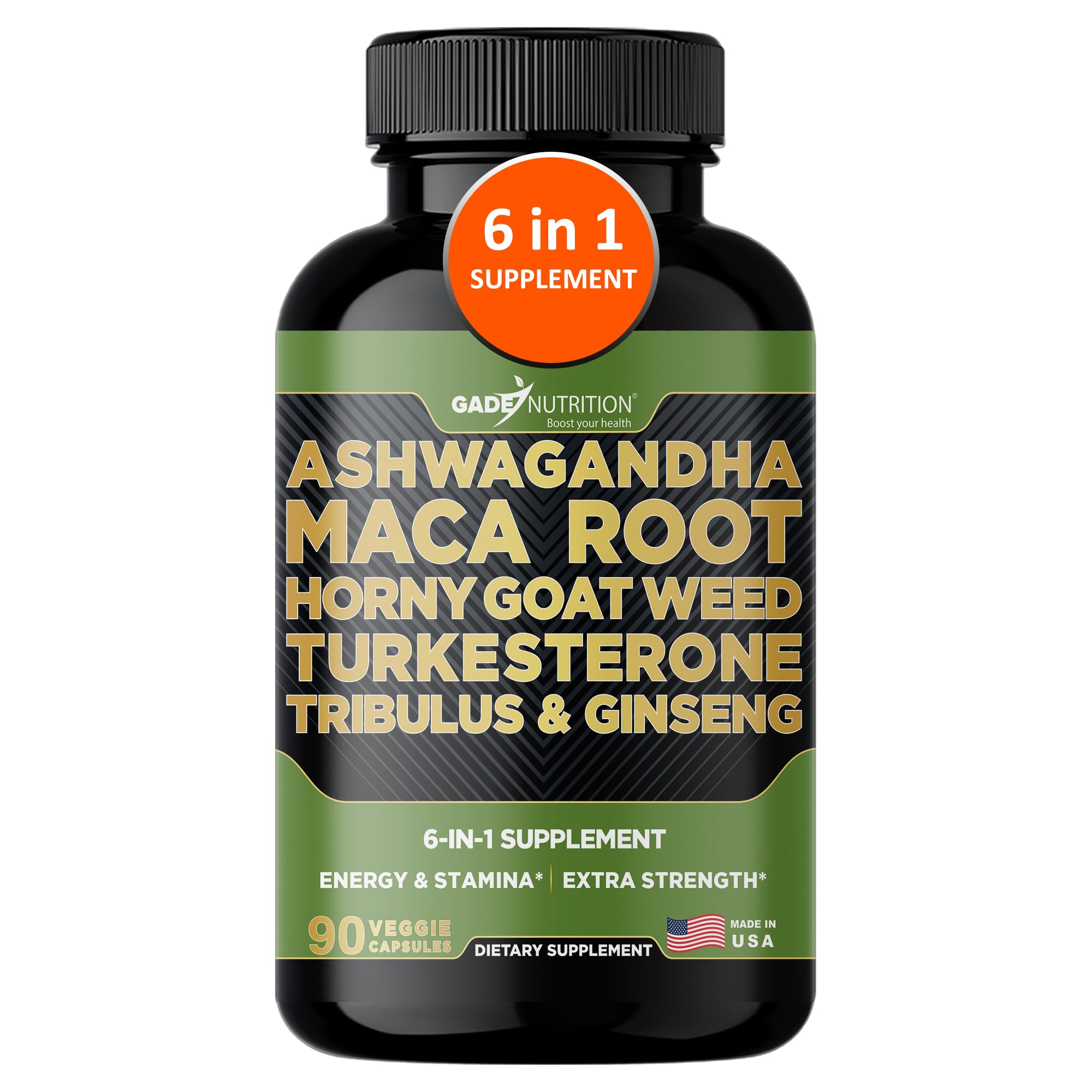 GADE NUTRITION ASHWAGANDHA 6-in-1 Supplement front view