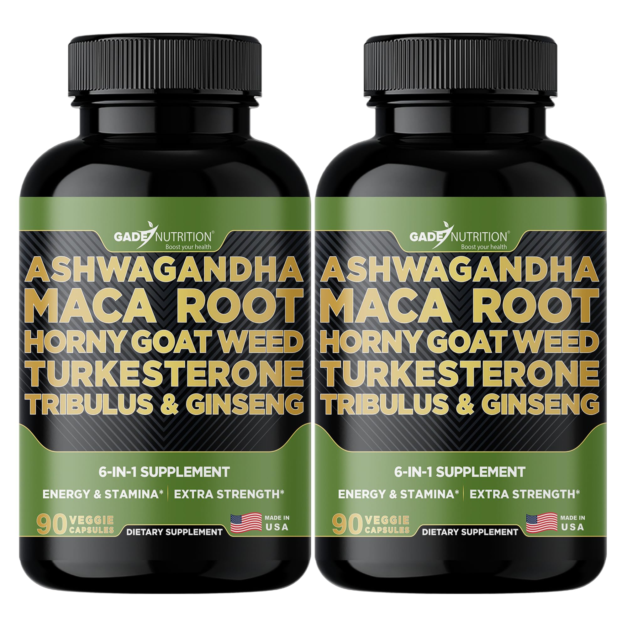 GADE NUTRITION Ashwagandha 6-in-1 Supplement front view