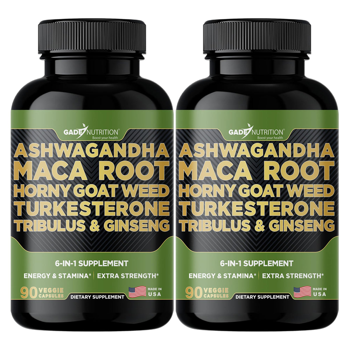 GADE NUTRITION Ashwagandha 6-in-1 Supplement front view