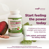 GADE NUTRITION Hero Beets 1500mg capsules in a lifestyle setting