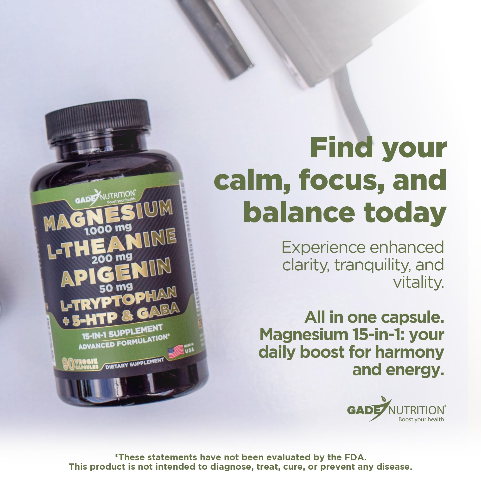 GADE NUTRITION Magnesium 1000 mg Complex close-up of capsules