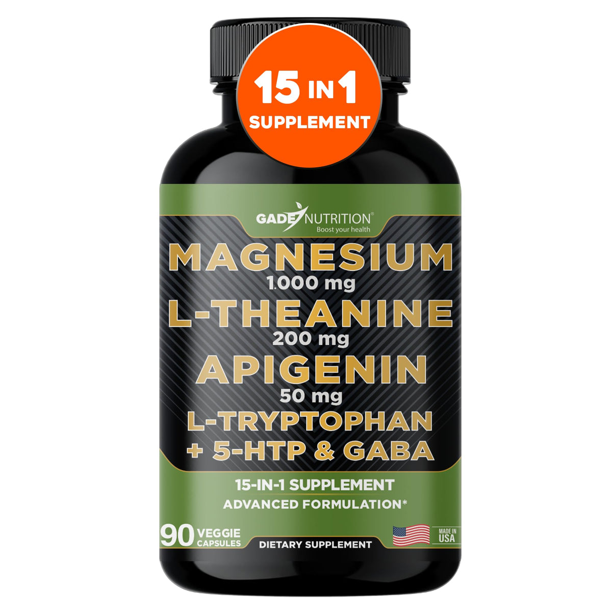 GADE NUTRITION Magnesium 1000 mg Complex front view with packaging