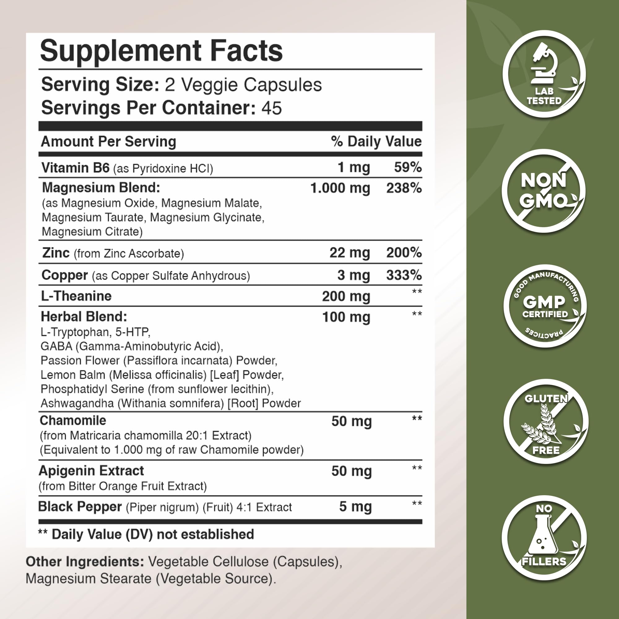 GADE NUTRITION Magnesium 1000 mg Complex on a wooden table