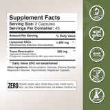 GADE NUTRITION NAD+ with Resveratrol supplement ingredients list