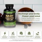 GADE NUTRITION NAD+ with Resveratrol supplement side view