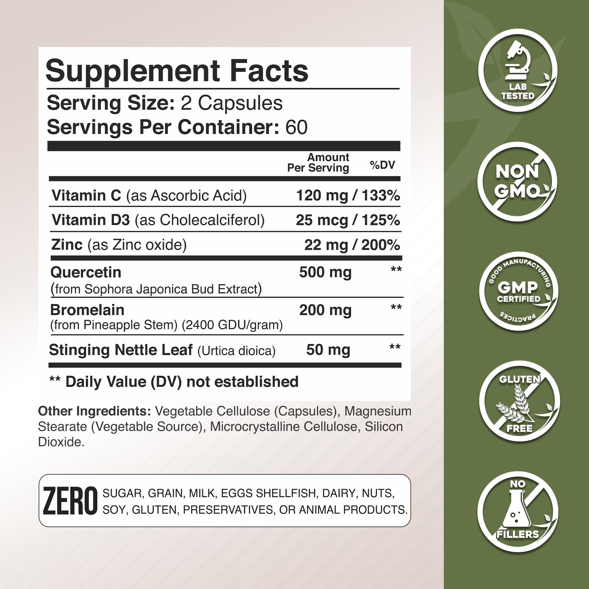 GADE NUTRITION Quercetin 500mg capsules packaging