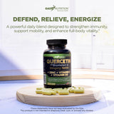 GADE NUTRITION Quercetin 500mg capsules with lifestyle background