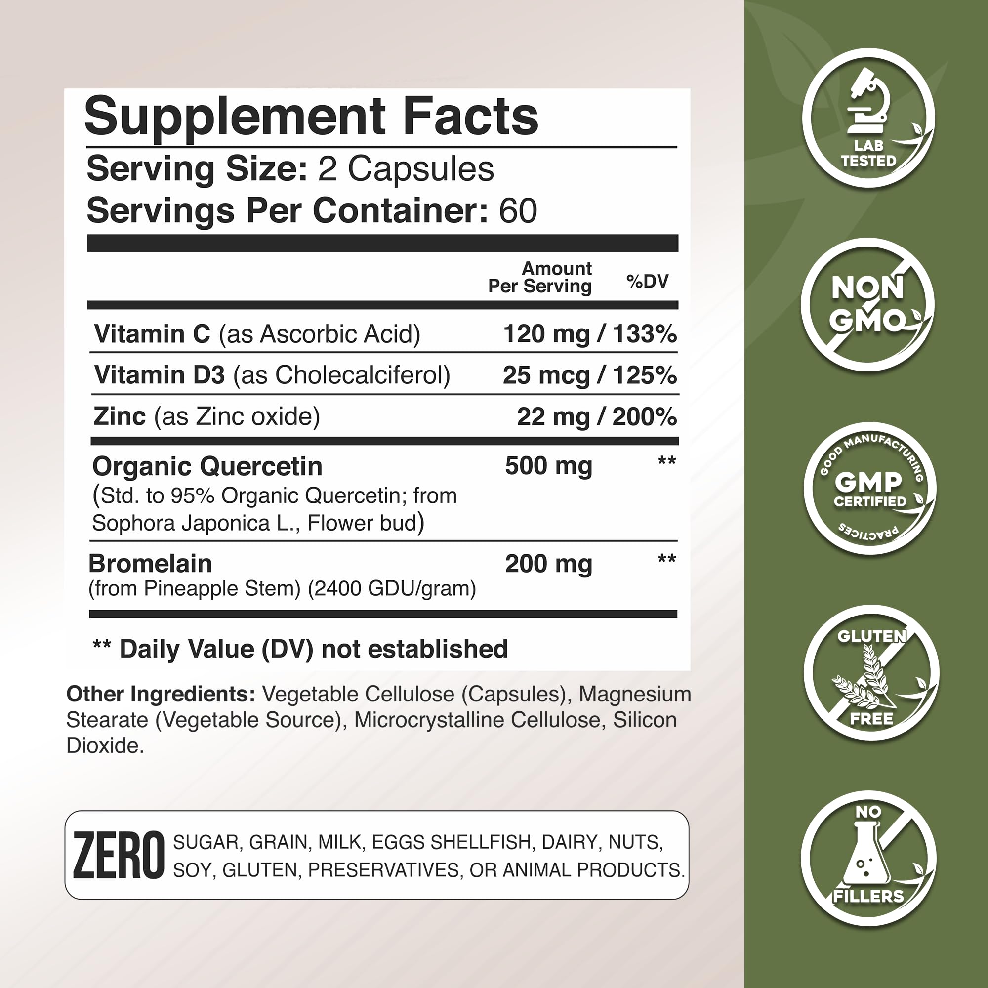 GADE NUTRITION Quercetin Complex 60 Capsules packaging