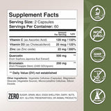 GADE NUTRITION Quercetin Supplement 500mg capsules on table