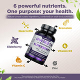 GADE NUTRITION Quercetin with Bromelain & Elderberry capsule close-up