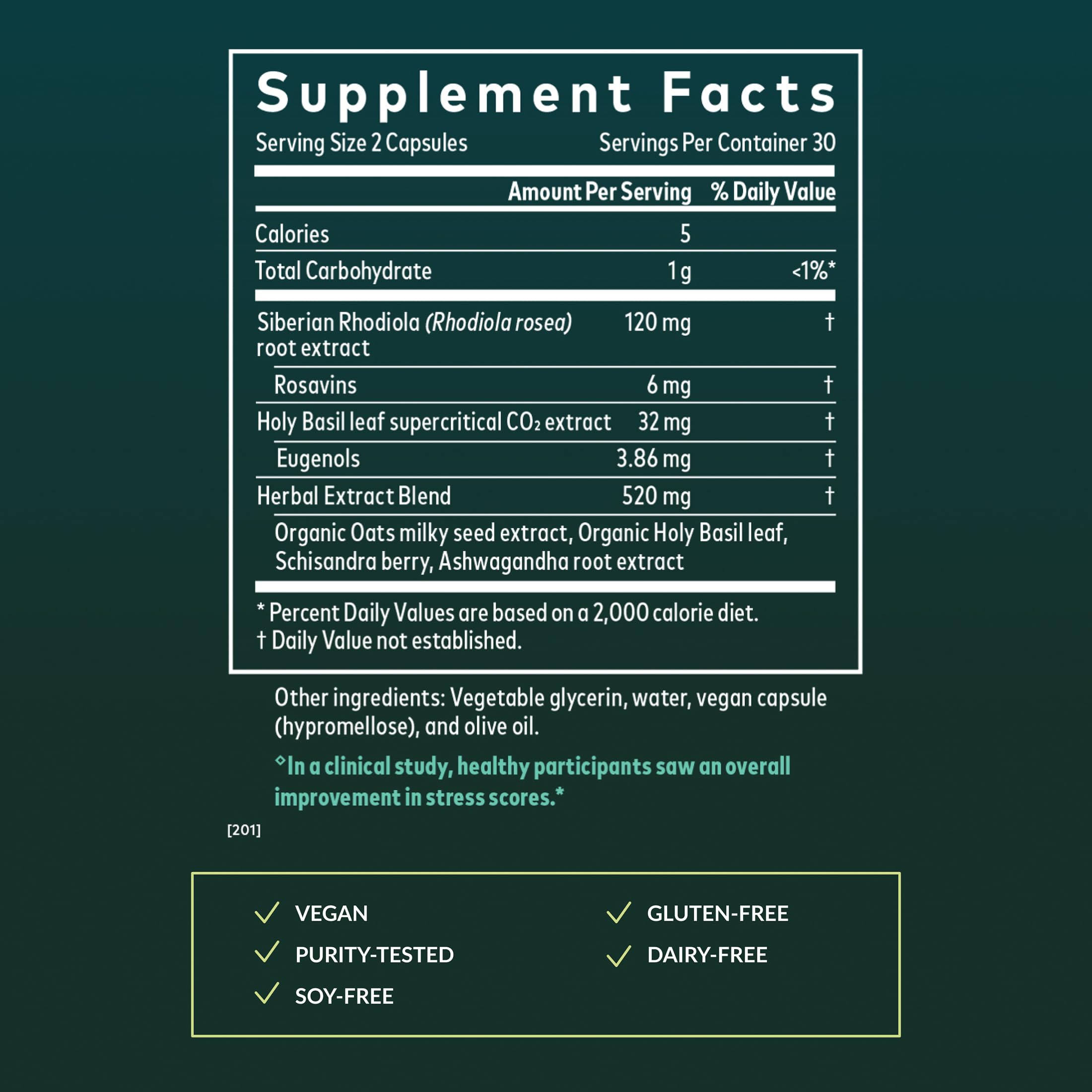 Gaia Herbs Adrenal Extracts 177g capsules in a clear container