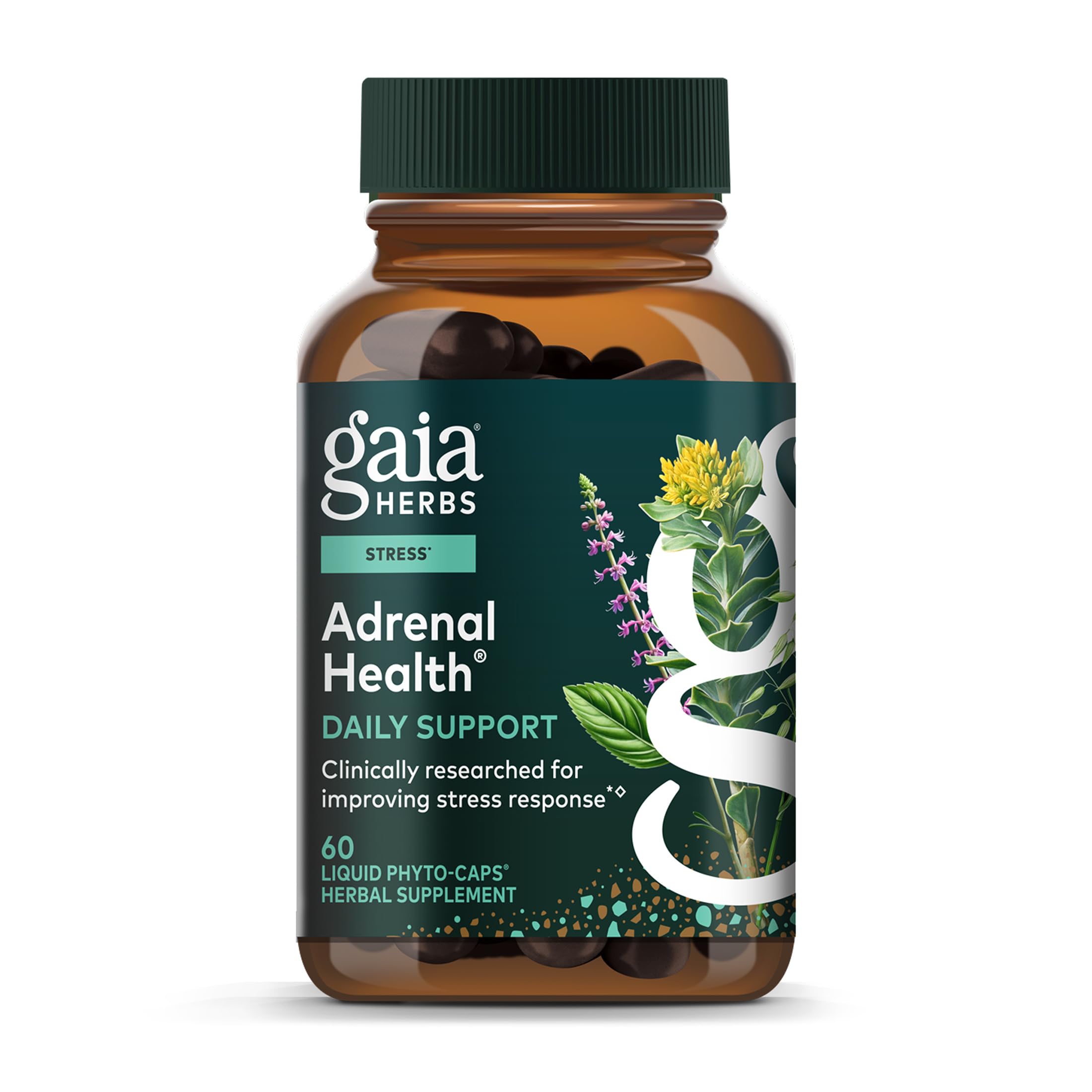 Gaia Herbs Adrenal Extracts 177g front view of packaging