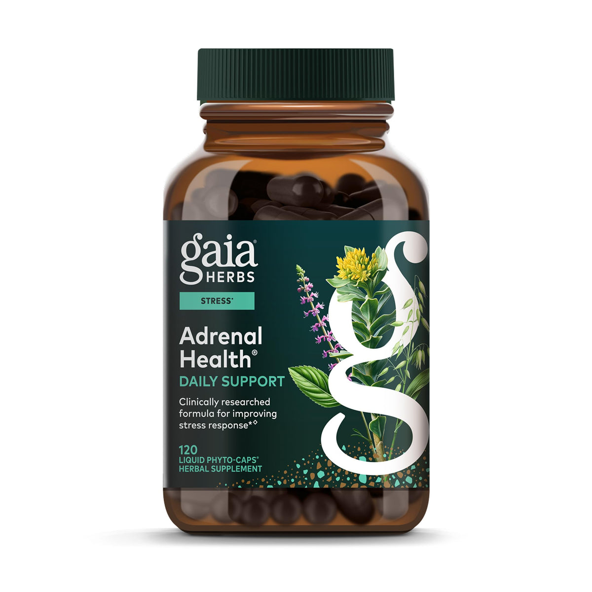 Gaia Herbs Adrenal Extracts 254g front view