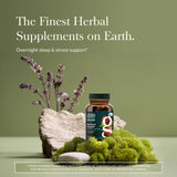 Gaia Herbs Adrenal Health Nightly Restore back view with ingredients