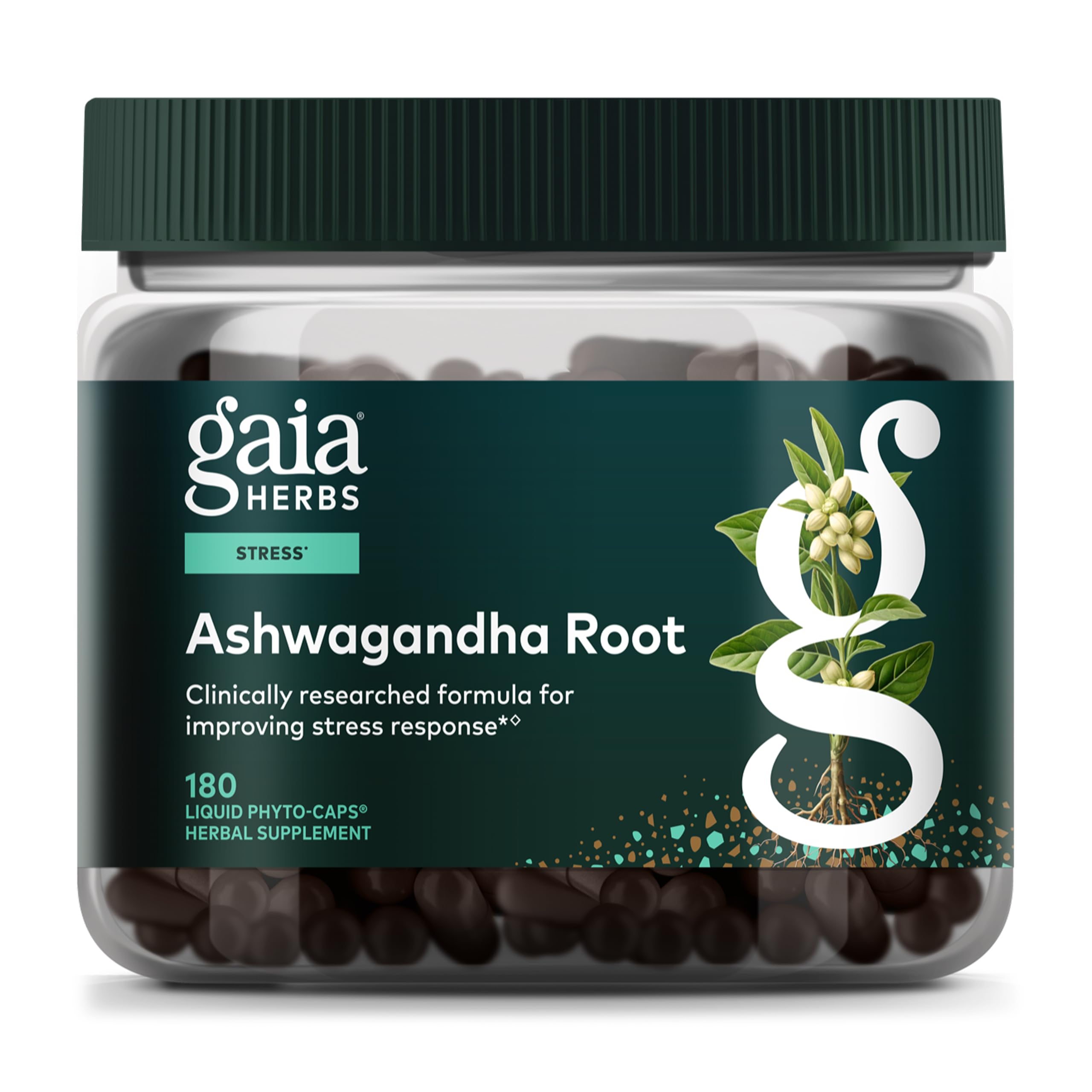 Gaia Herbs Ashwagandha Capsules front view