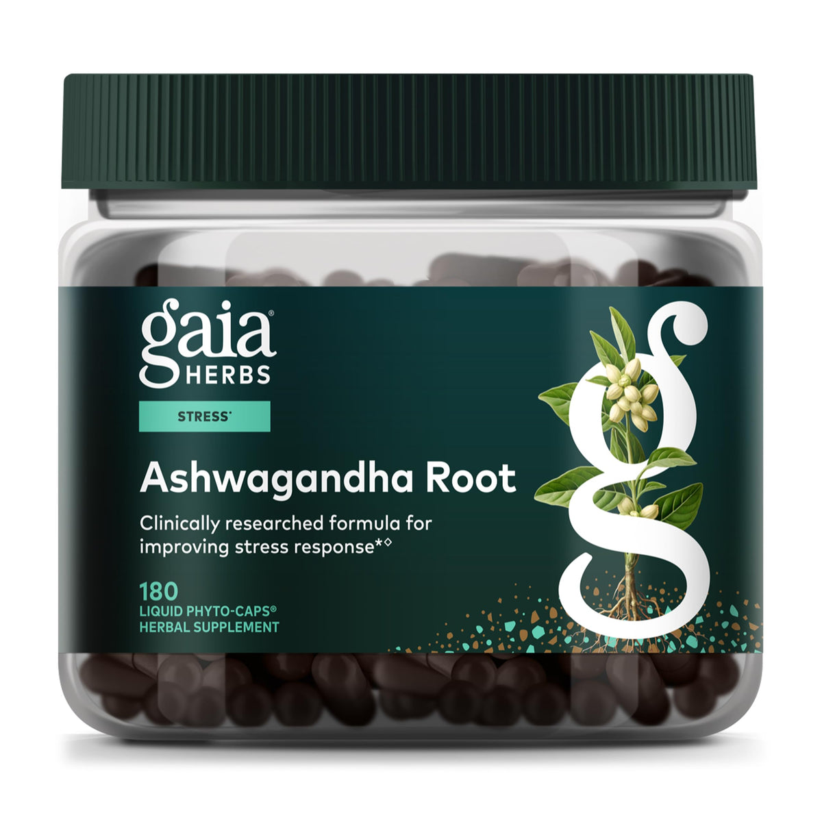 Gaia Herbs Ashwagandha Capsules front view