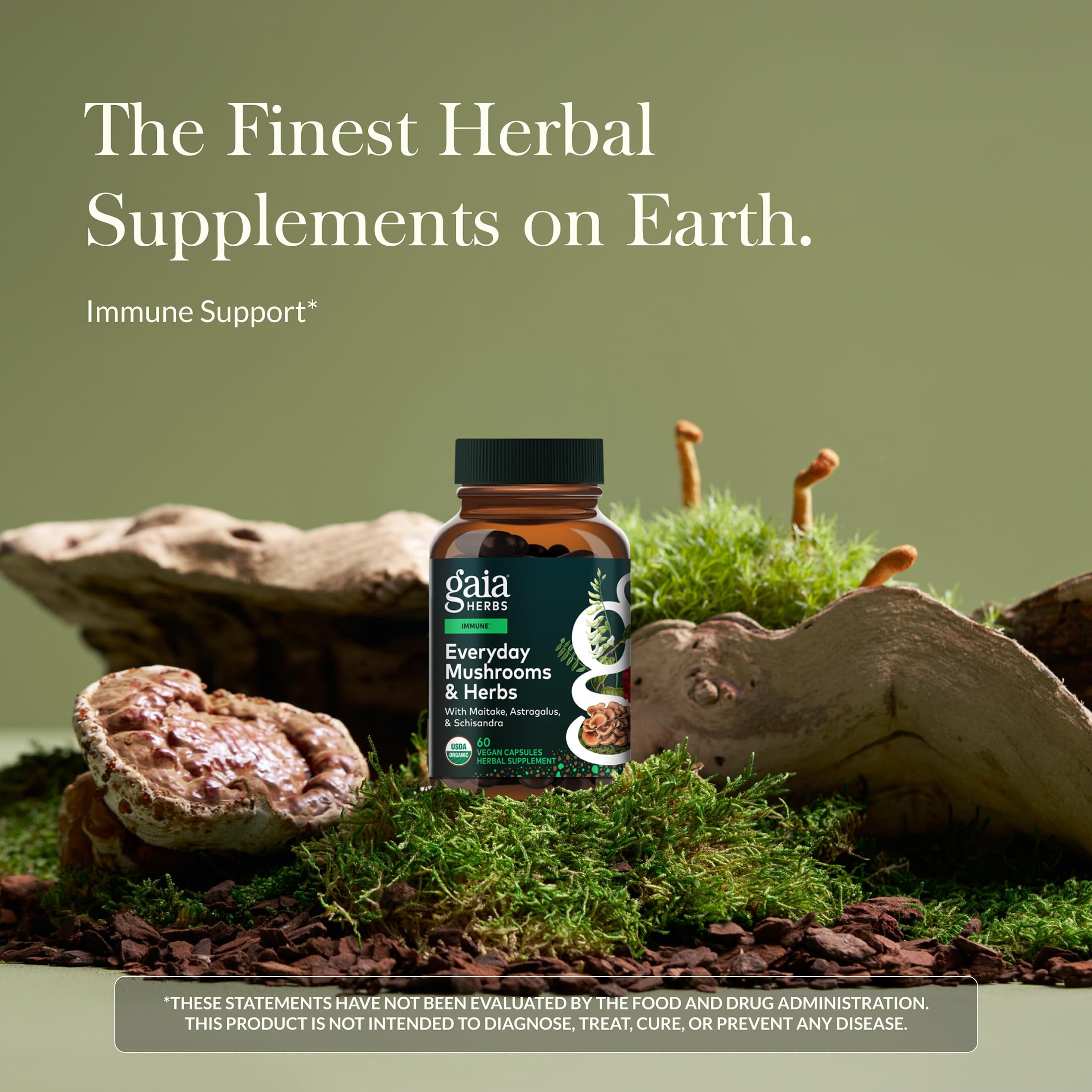 Gaia Herbs Astragalus Daily Wellness Support Supplement side view