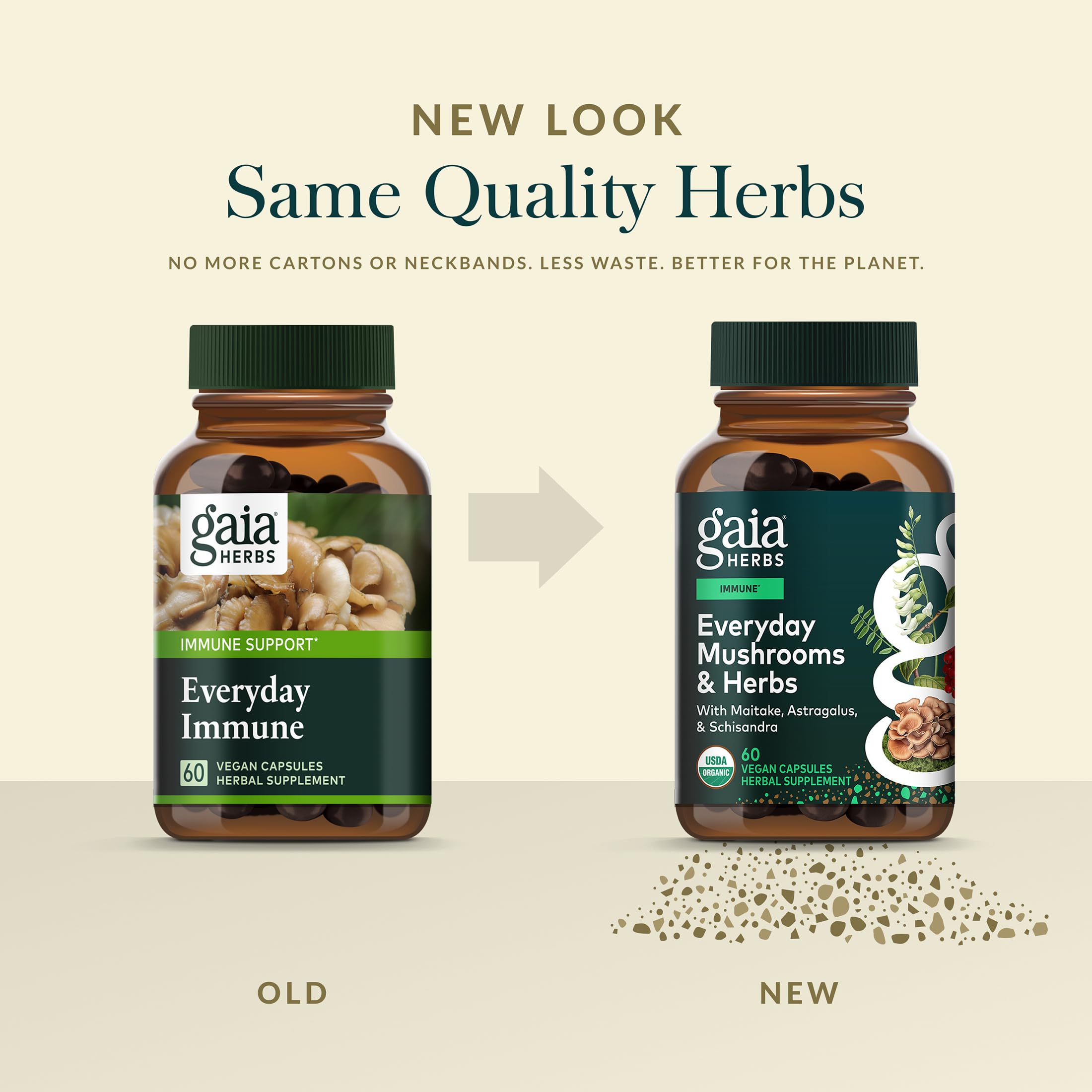 Gaia Herbs Astragalus Daily Wellness Support Supplement with mushrooms