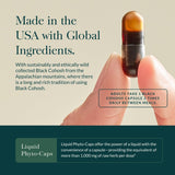 Gaia Herbs Black Cohosh capsules on a wooden surface