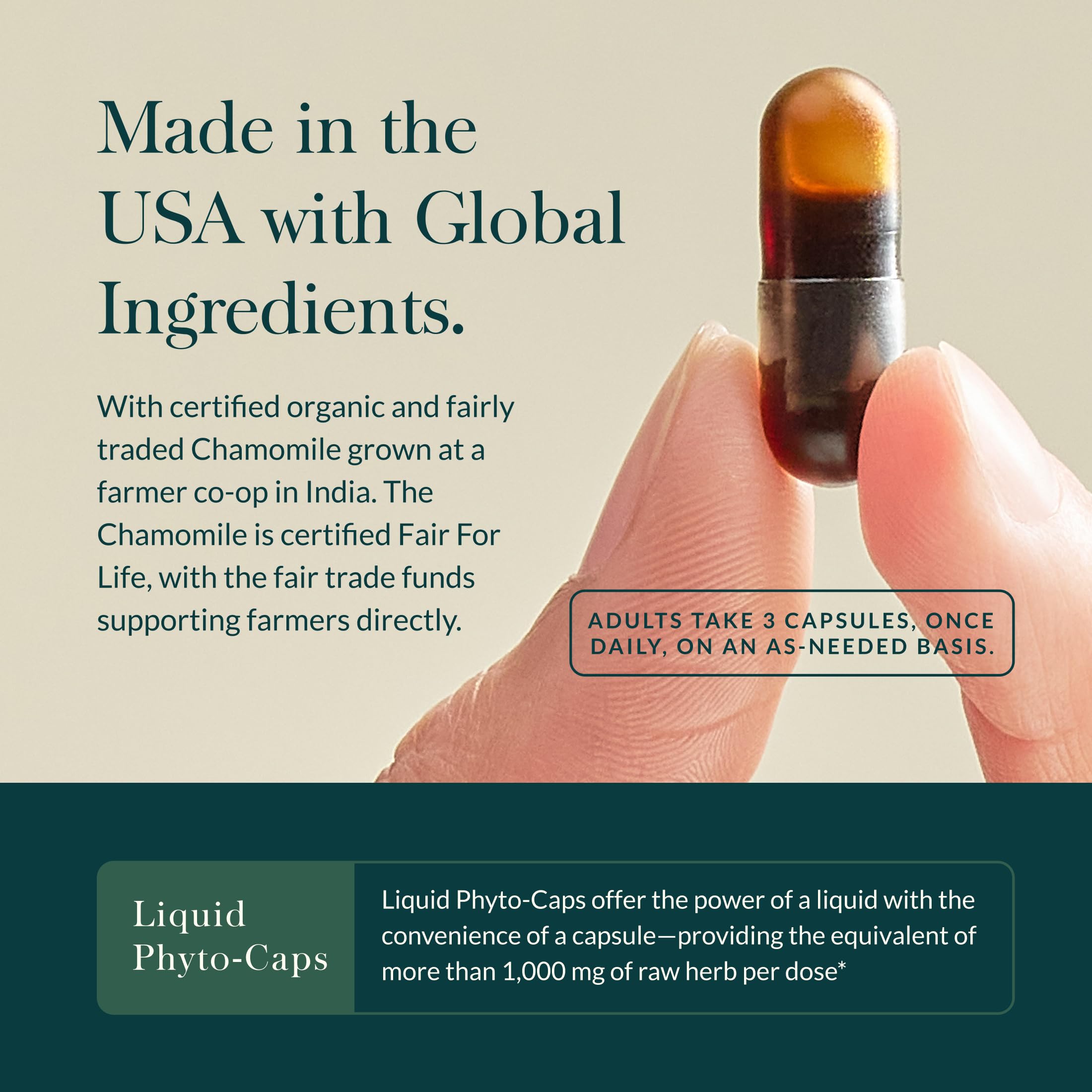 Gaia Herbs Calm A.S.A.P. ingredients list on packaging